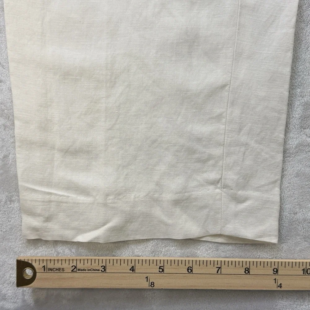 Polo Ralph Lauren Men's 36x30 Ivory Linen Silk Classic Fit Dress Pants